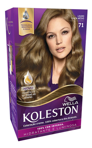 Tinta De Cabelo Koleston Louro Cinza Médio 71