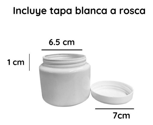 Imagen 3 de 10 de Envase Potes 250 Cc Redondo Blanco Pvc X 130 Unid.