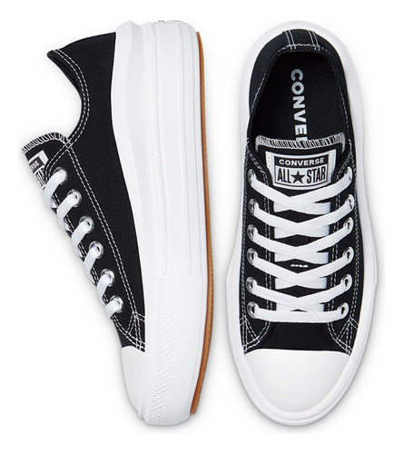 Converse Chuck Taylor All Star Move Negra Con Plataforma