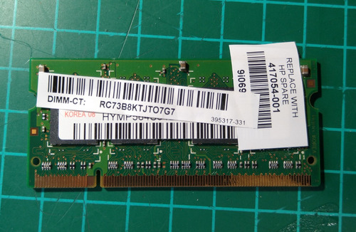 Memoria Ram 512mb Ddr2 Pc2-5300 Sk Hynix Hymp564s64cp6-y5 (Usado)