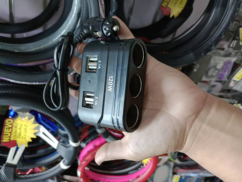 Adaptador Splitter Multienchufe Con 3 Tomas De Corriente