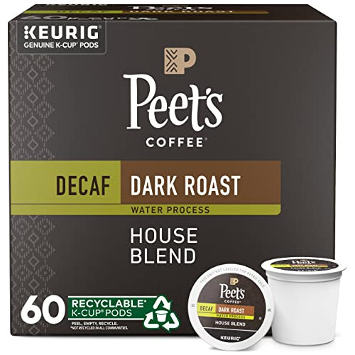 Decaf House Blend, Dark Roast, 60 Cápsulas De Café De...