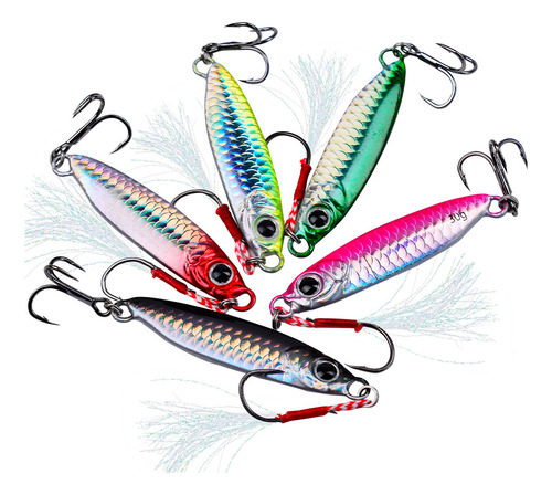Juego De 5 Señuelos De Pesca Para Pesca En Alta Mar, Pesca C