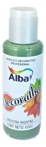 Acrilico Decorativo Decoralba Alba 60ml Colores Tradicional Color 452 VERDE OTOÑAL