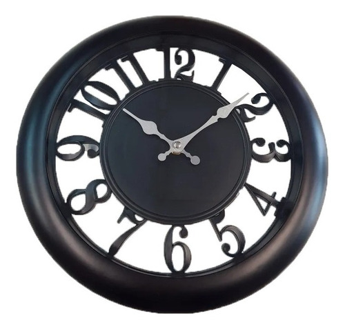 Reloj De Pared Moderno Negro 30 Cm LG