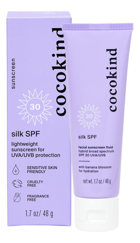 Cocokind Silk Spf, Protector Solar Mineral Y Quimico Para Ca