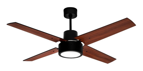 Imagen 1 de 6 de Ventilador Techo Madera Plafón Led Protalia Minimalista