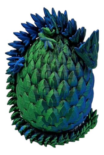 Figura Articulada Huevo Dragón Sorpresa Modelo Seda Verde Az