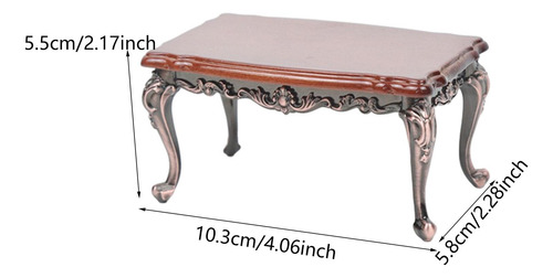 Escritorio De Madera En Miniatura A Grande Con Patas Rojas