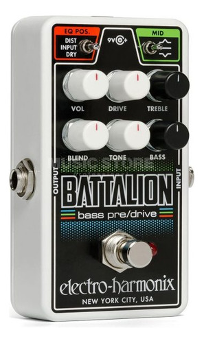 Pedal Preamp Bajo/overdrive Nano Battalion Electro Harmonix