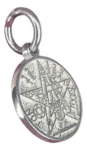 Pentagrama Tetragrammaton Plata (dije O Medalla) 