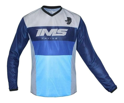 Camisa Off Road Motocross Trilha Ims Racing Malibu Azul