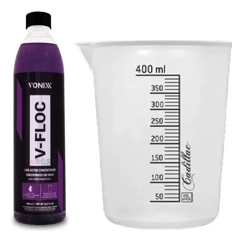 Shampoo Automotivo Neutro  V-floc 500ml+ Copo Granulado 