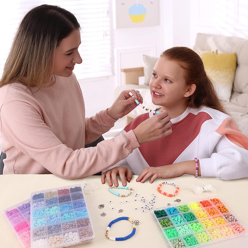 9000 Cuentas De Arcilla De 72 Colores For Hacer Pulseras,