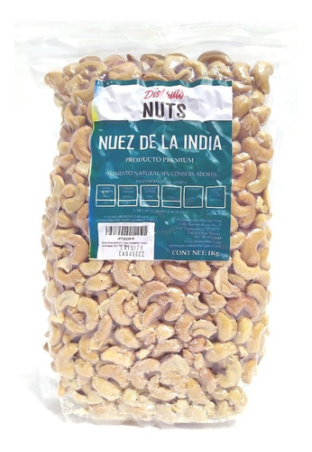 Nuez Anacardium (cajú Marañon, India) Horneada Con Sal 1kg
