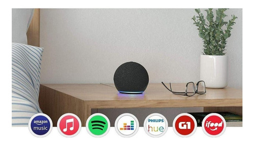 Imagen 7 de 7 de Parlante Amazon Echo Dot 4ta Gen Alexa Asistente Voz Negro F