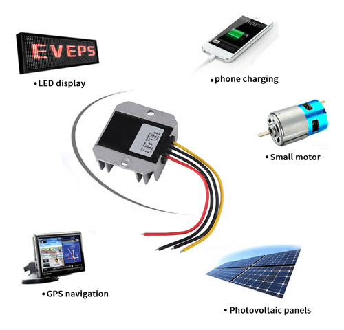 Convertidor De Vehículo Dc-dc 12v/24v A 5v 5a 25w Voltage St
