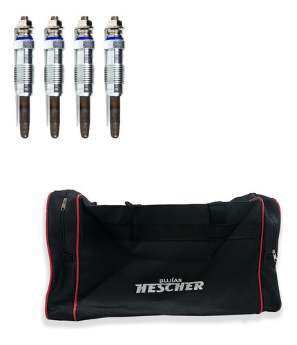 Kit X4 Bujía Precalentamiento Hc110+bolso P/ Fiat Tipo 1.9