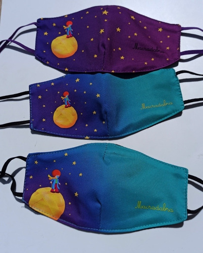 Imagen 4 de 4 de Kit Holder En Macramé Y Tapabocas Del Principito