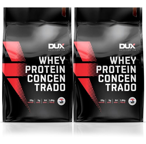 Kit 2x Whey Protein Concentrado 1,8 Kg - Dux Nutrition