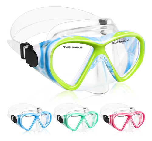 Gafas De Natación For Niños, Máscara De Buceo Y Snorkel