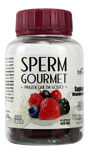 Suplemento Vitamínico Sperm Gourmet Cápsulas - Hot Flowers Sabor Tutti Frutti