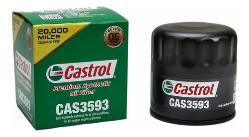 Cas3593 Filtro De Aceite Sintético Premium De 20 000 M...