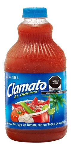 4 Piezas Jugo Clamato El Original Tomate Con Almeja 1.89 L