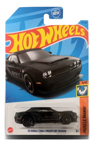 18 Dodge Challenger Srt Demon Negro Hot Wheels Ta