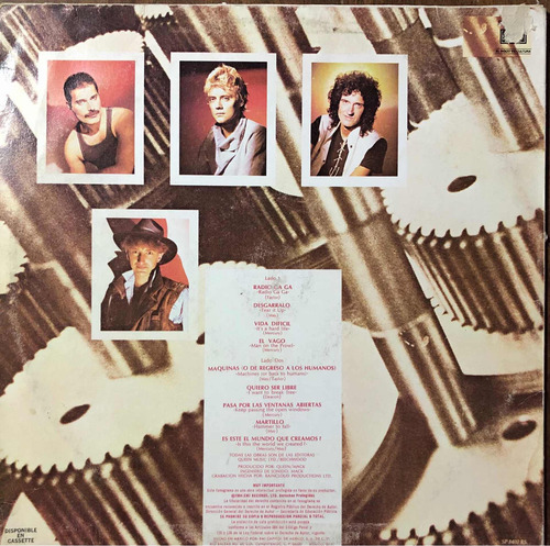 Imagen 4 de 4 de Queen. Disco Lp. The Works 1er. Edición Mexicana, 1984.