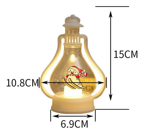 4 Piezas Linterna Led Portátil Para Decoración De Navidad