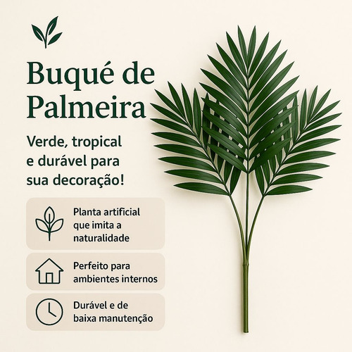 Folhagem Artificial Tropical P/ Decoração Ambiente Cod505