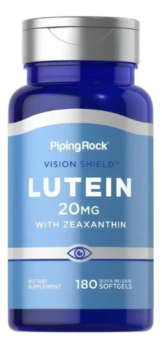 Luteína + Zeaxantina, 20 Mg, 180 Softgels Pipingrock Sabor Não Contém Sabor