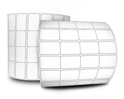 10 Rolos Etiqueta 25x15 Térmica 4 Colunas Juntas Zebra Argox Cor Branco