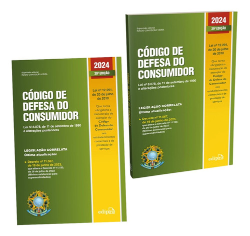 Kit 2 Código Defesa Do Consumidor - 2020 - Lei Regulamento