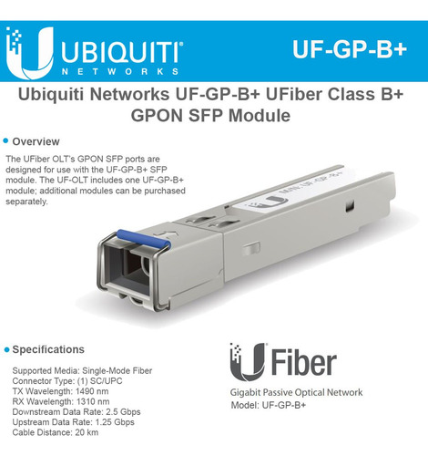 Ufiber Clase B+ Gpon Olt Modulo Transceptor Sfp Uf-gp-b+