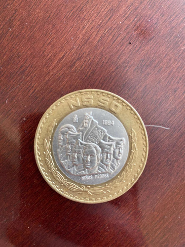 Moneda $50 Pesos Niños Héroes 1994