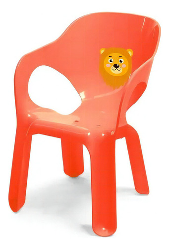 Cadeira Infantil Plastica Para Crianca Leaozinho Playduo