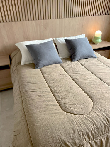 Acolchado Reversible Pret A Home 2 1/2 Queen Algodón Visón