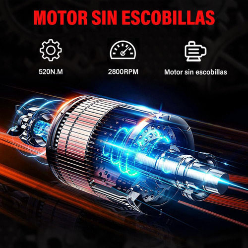 Llave De Impacto Sin Escobillas+Juego De Herramientas 2pilas