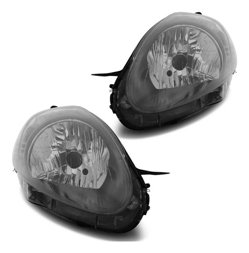 Par Farol Fiat Punto 07 08 2009 2010 2011 2012 Máscara Negra