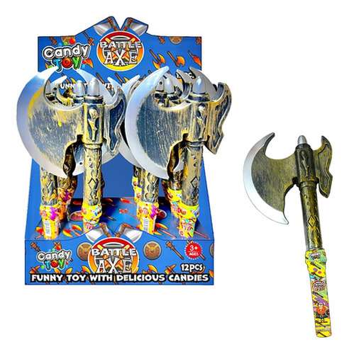 Dulces Con Juguete Halloween Candy Toy Hacha Battle Axe X12u