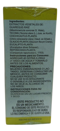 Extracto De Wereque. Guareque, Tecoma, Chichicaxtle