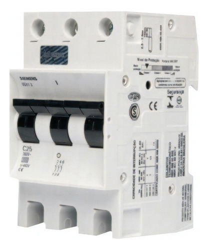 Termomagnetica tripolar Siemens 5sx1 350-7 50a Curva C 3ka