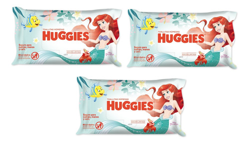 Toallas Humedas Huggies Cuidado 4 En 1 X48 Pack X 3 Unidades