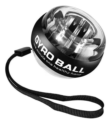 Power Ball Ejercitador Led Gyro Ejercicio De Brazos Negro