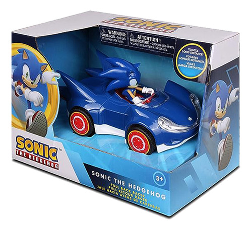 Sonic The Hedgehog Auto De Carrera Tire Hacia Atras