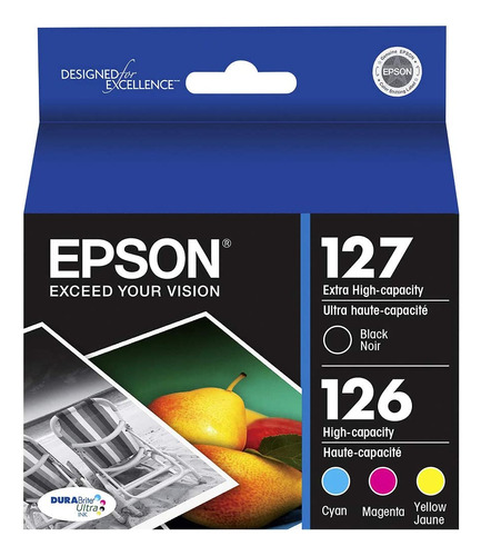 Epson T127120-bcs Durabrite Ultra Black  Color Combo Pack Ex