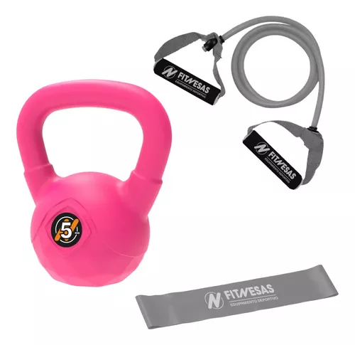 Kit Set 3 Pesas Rusas 2kg/3kg/4kg Kettblells Pvc Gym Fitness