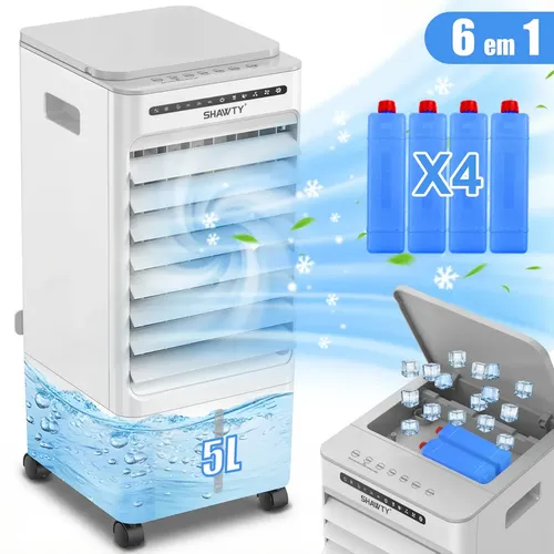 Climatizador Evaporativo Shawty 5L Portátil com Purificador e Con...